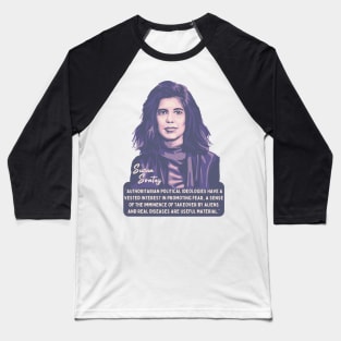 Susan Sontag Portrait and Quote Baseball T-Shirt